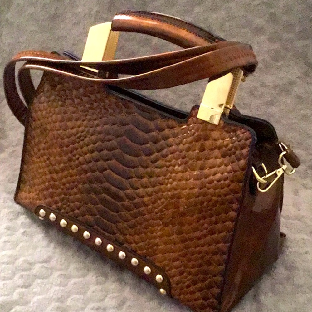 Faux Croc Handbag